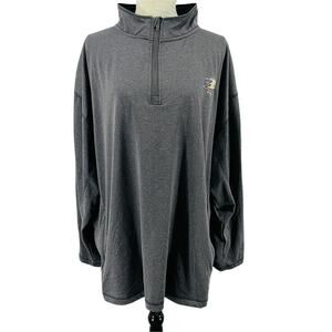 NHL Anaheim Ducks Grey Mens Pullover 2XLarge Long Sleeve 1/4 Zip